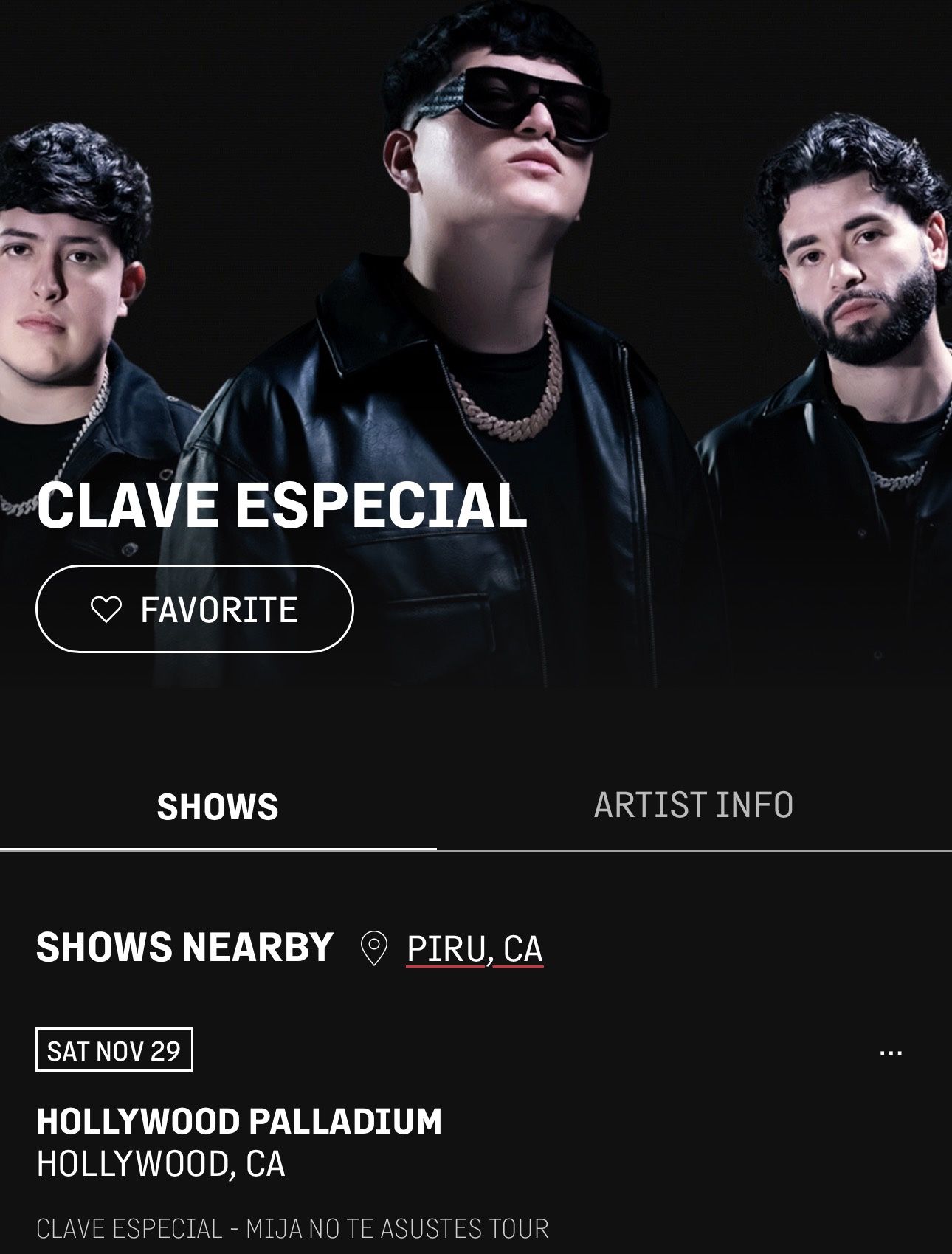 Clave Especial Tickets (Hollywood Palladium)