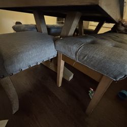 Marble Table Set Farmhouse Style 