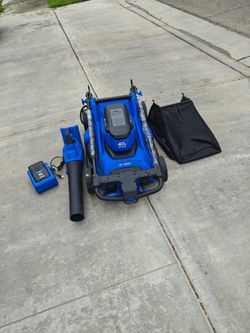 Kolbalt 40v brushless push mower and blower 250 Firm no less