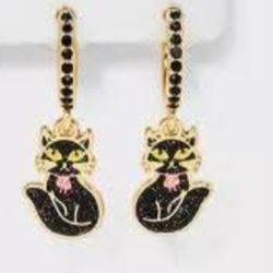 Sugarfix by BaubleBar Black Cat Earrings