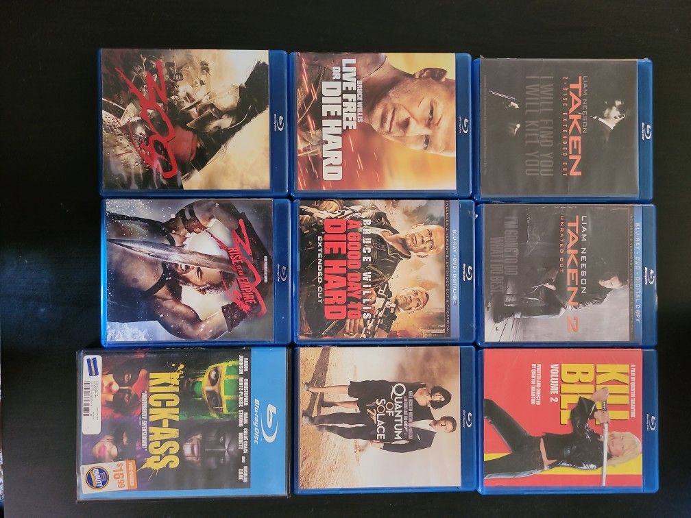 Action Movie Blu Ray Originals And Sequels