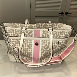 Coach Chelsea Heritage Stripe Diaper Multi Use Bag