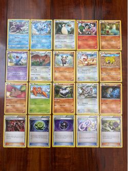Pokemon Sun & Moon & XY Era Non-Holo Common, Uncommon, & Rare Lot of 20! NM ⭐️