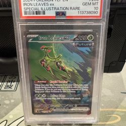 PSA 10 POKEMON TEF EN-TEMPORAL FORCES #203 IRON LEAVES EX