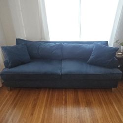 Living Spaces Teal Sofa