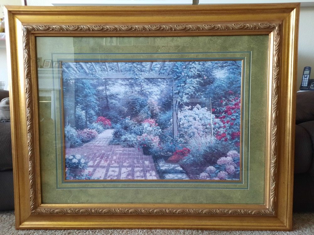 Framed Garden Patio Print 