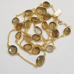 Multi Stone Gold Filled Necklace 