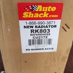 AutoShack RK803 21.1in. Complete Radiator Replacement For Ranger 1998-2001 Mazda B2500 2.5L