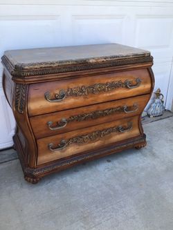 Vintage marble top dresser