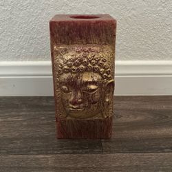 Buddhism Hinduism Face Pillar Rectangle Prayer Candle Eastern Asian Decor Made in Thailand