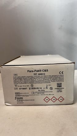 Meridian Para-Pak C&S Stool Specimen Transport Vials Kit 20x 15mL Exp 2026