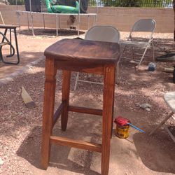Bar Stools Stained An Refurbished 