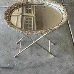 Metal Mirror Table 
