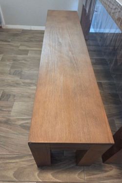 Modern Dining Bench solid wood 49 inches long