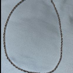 1 Left! Rope Chain Silver Plated 
