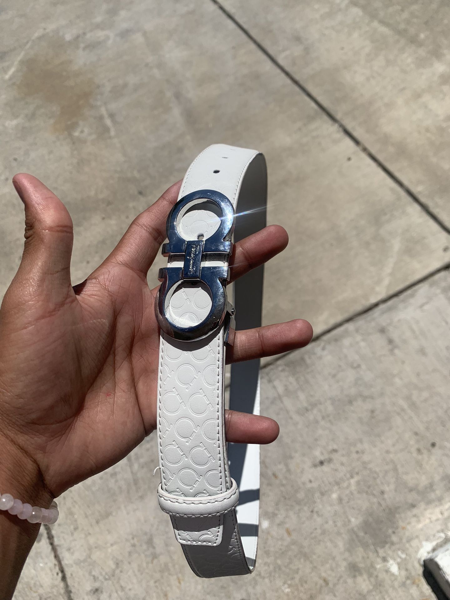 Ferragamo belt White