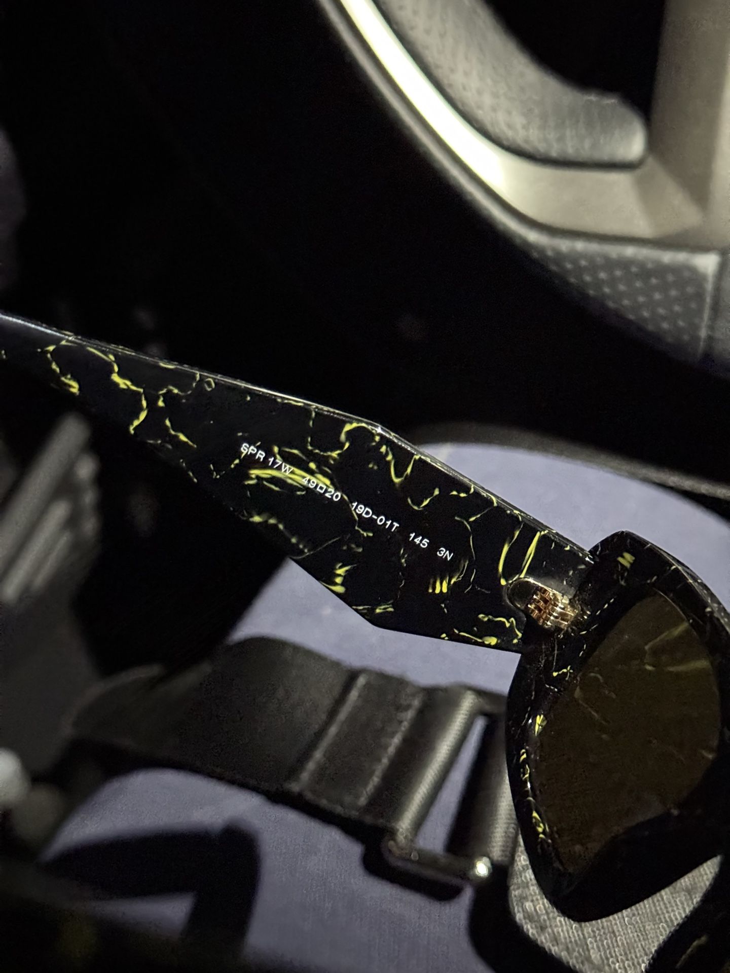 Prada Sunglasses Yellow Marble 