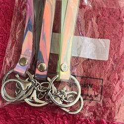 3 Piece Multi Color Charm Keychain