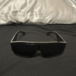 Versace Logo shield sunglasses Black 