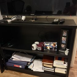 Modern Black TV Stand / Storage Shelf – Great Condition