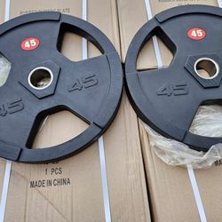 Rubber Weight Plates 45lb Set