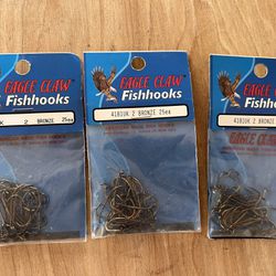 75 Eagle Claw Size 4 Bronze Baitholder fishing Hooks, New Old Stock for  Sale in Los Angeles, CA - OfferUp