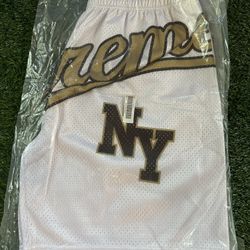 Supreme Big Script Mesh Short White SS24  Multiple Sizes Available Large, XLarge and XXLarge