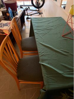 Oak Wood Table & Chairs