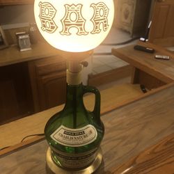 vintage handmade table lamp made from a Charles Fournier 