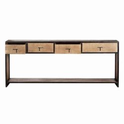 mango wood and metal Console Table