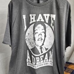 MLK I Have A Dream Washed Tee - Charcoal Men's Size 3XL