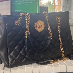 Versace Medusa Quilted Napa Leather Tote Bag