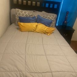 Queen Bed W/ Mattress 