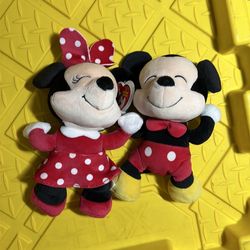 Mickey And Minnie Plush Set