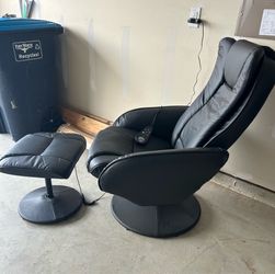 Recliner with stool.  Heats, massages too!