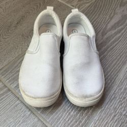 Boys White Slip On Sneakers 