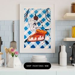 Home Decor Painting |Peace Is Here Pumpkin Restaurant Order| Acrylic On Canvas |12x9