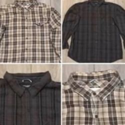 2 Columbia Omni-Wick Shirts Plaid Button Down XXL