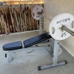 Weight set: -  Barbell,  Adjustable Bench, Power Tower