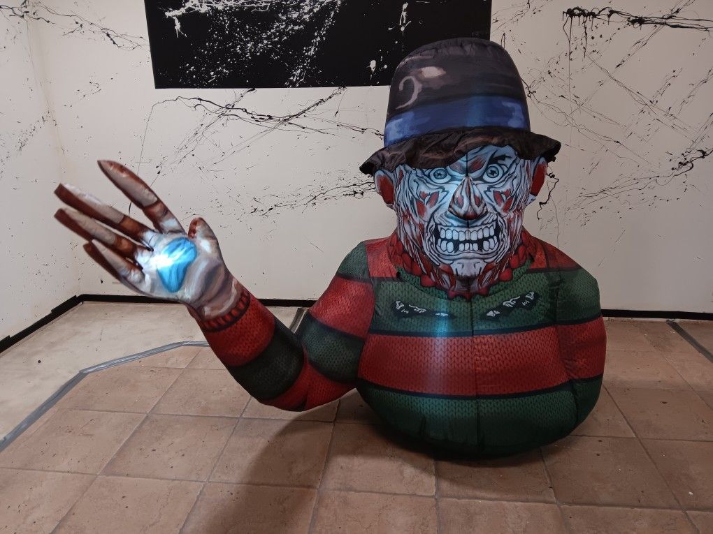 Large Light Up Inflatable Freddy Krueger