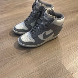 Nike Dunk Sky Hi Grey Hidden Wedge - SIZE 5.5 