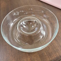 Glass Chip & Dip Bowl