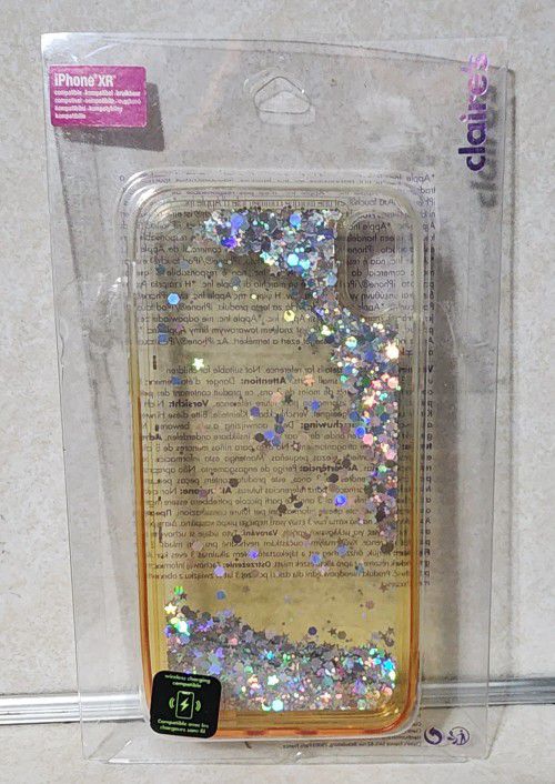 I PHONE XR GLITTER CASE [ CLAIRES ]