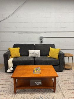 Lovesac Sactional- Charcoal Gray Corded (2seats/4sides) (Delivery Available)