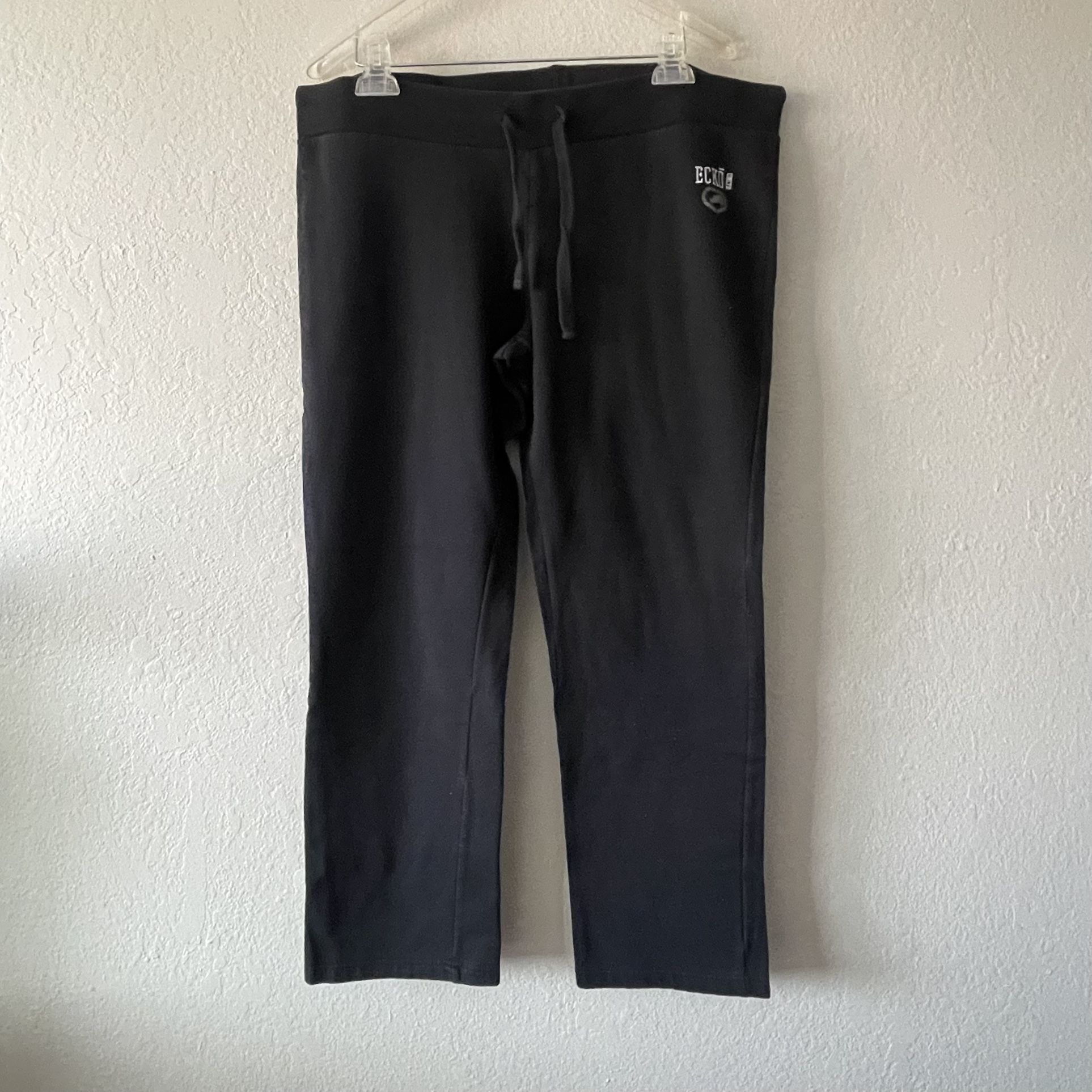 Ecko UNTLD., Women’s Black Straight Leg Drawstring Sweat Pants, Size XL