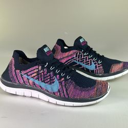 Nike Free 4.0 Flyknit Women's Size 9,5 Running Shoes Vivid Purple 717076-405