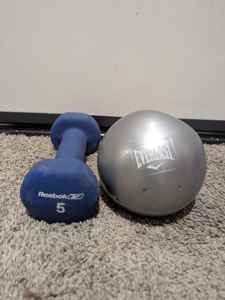 5lb Dumbbell & Slam Ball Yoga/Pilates