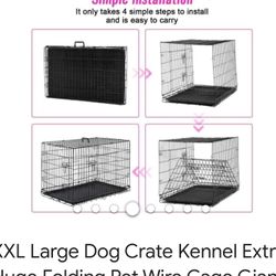 Heavy Duty 48in Folding Dog Cage 