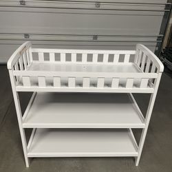 White Two Tier Changing Table