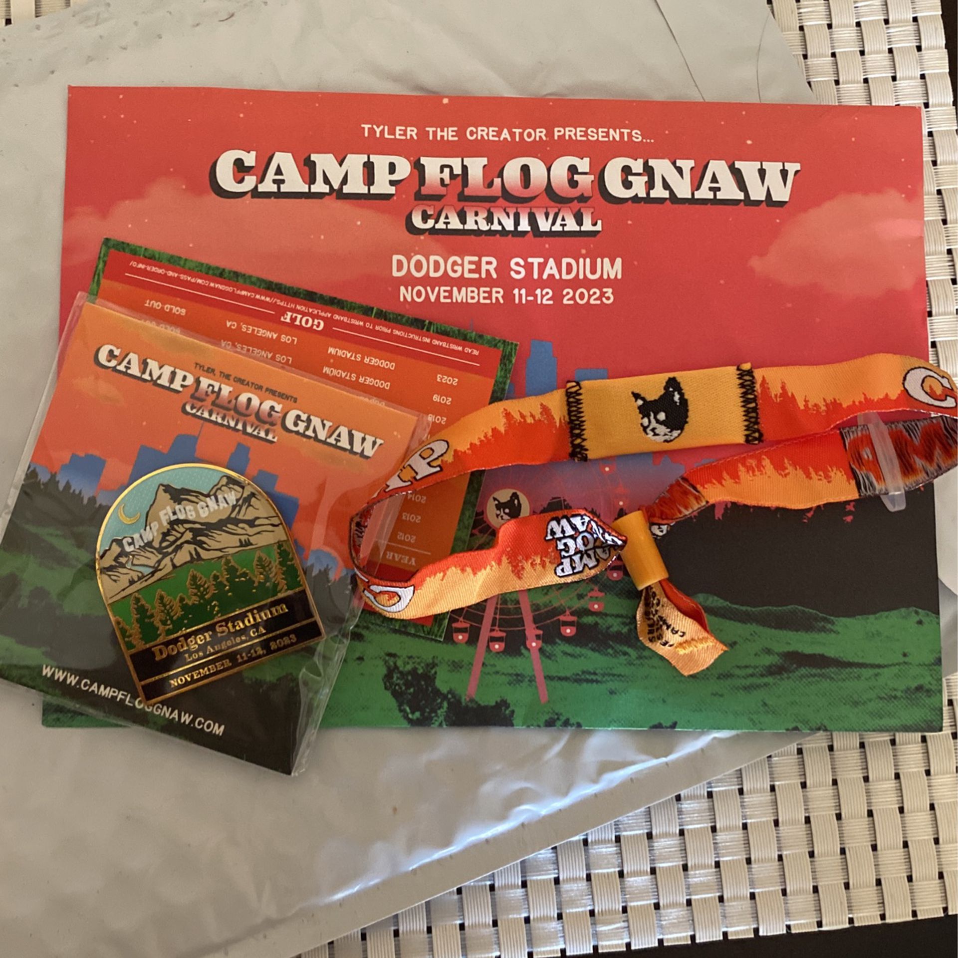 One Unregistered General Admission Camp Flog Gnaw Wristband Ticket 